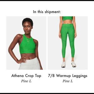Outdoor Voices workout set. PINE (sold out color)